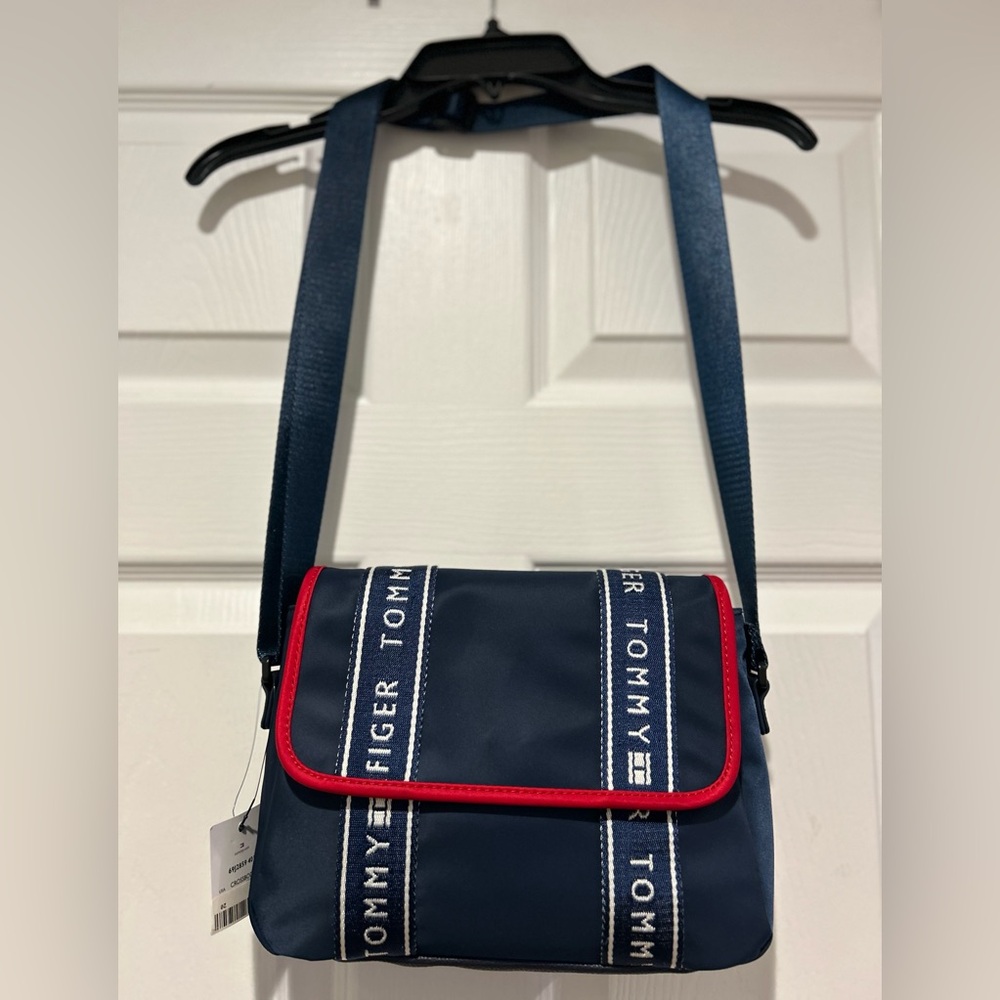 Tommy Hilfiger Blue and Red Crossbody Bag with Signature Stripes - Picture 6 of 8